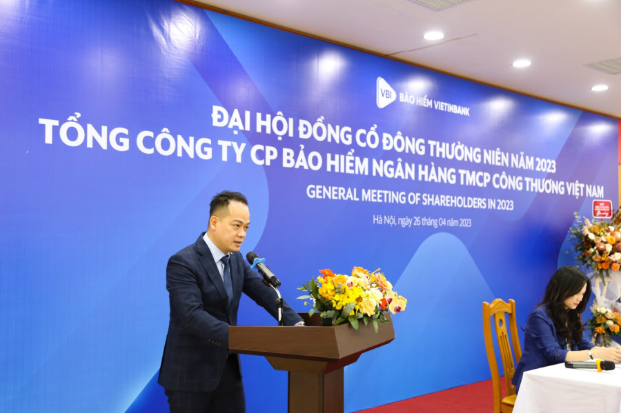 Ông Nguyễn Huy Quang - Chủ tịch HĐQT phát biểu tại Đại hội