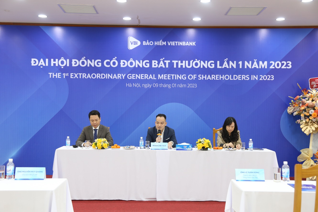 Bảo hiểm VietinBank - VBI tổ chức ĐHĐCĐ bất thường lần thứ 1 năm 2023 tại Hà Nội